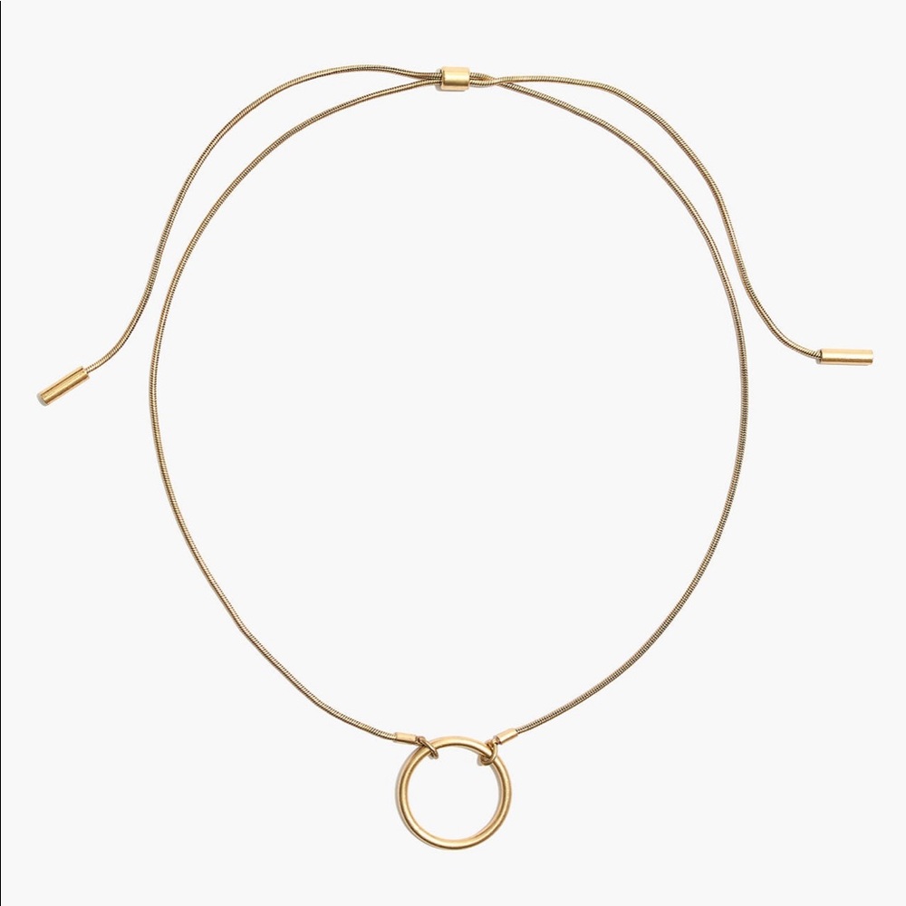 Madewell Adjustable Ring Choker Necklace